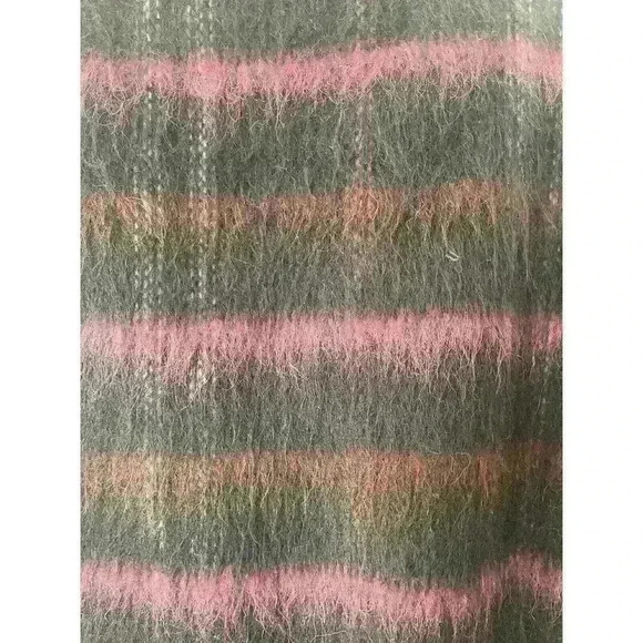 KENZO Paris Black Pink Plaid Top Alpaca Wool Blend Designer Size 36 - Picture 4 of 5